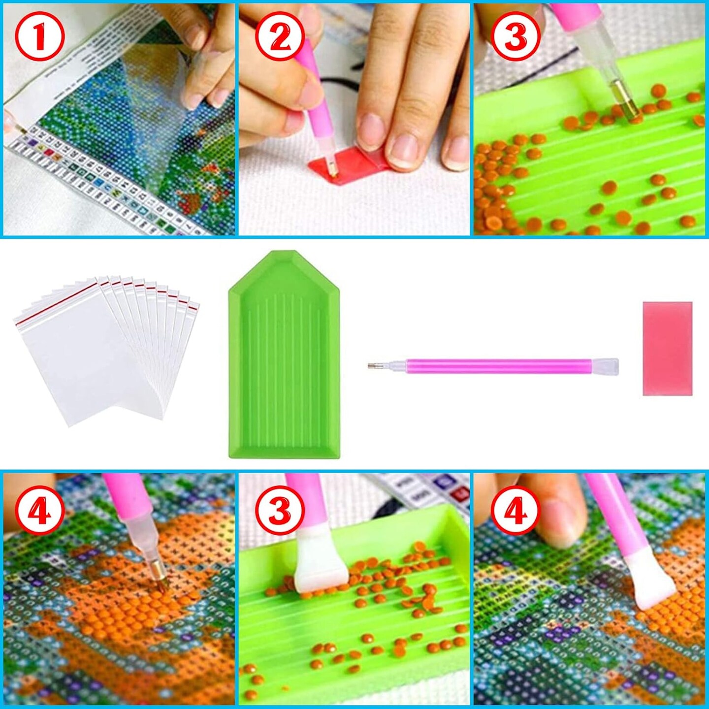 5D Diamond Art Kits for Adults,Diamond Art with Full Tools Accessories,Exquisite Flowers Inlaid with Crystal and Diamond,Good for Home Wall Decor