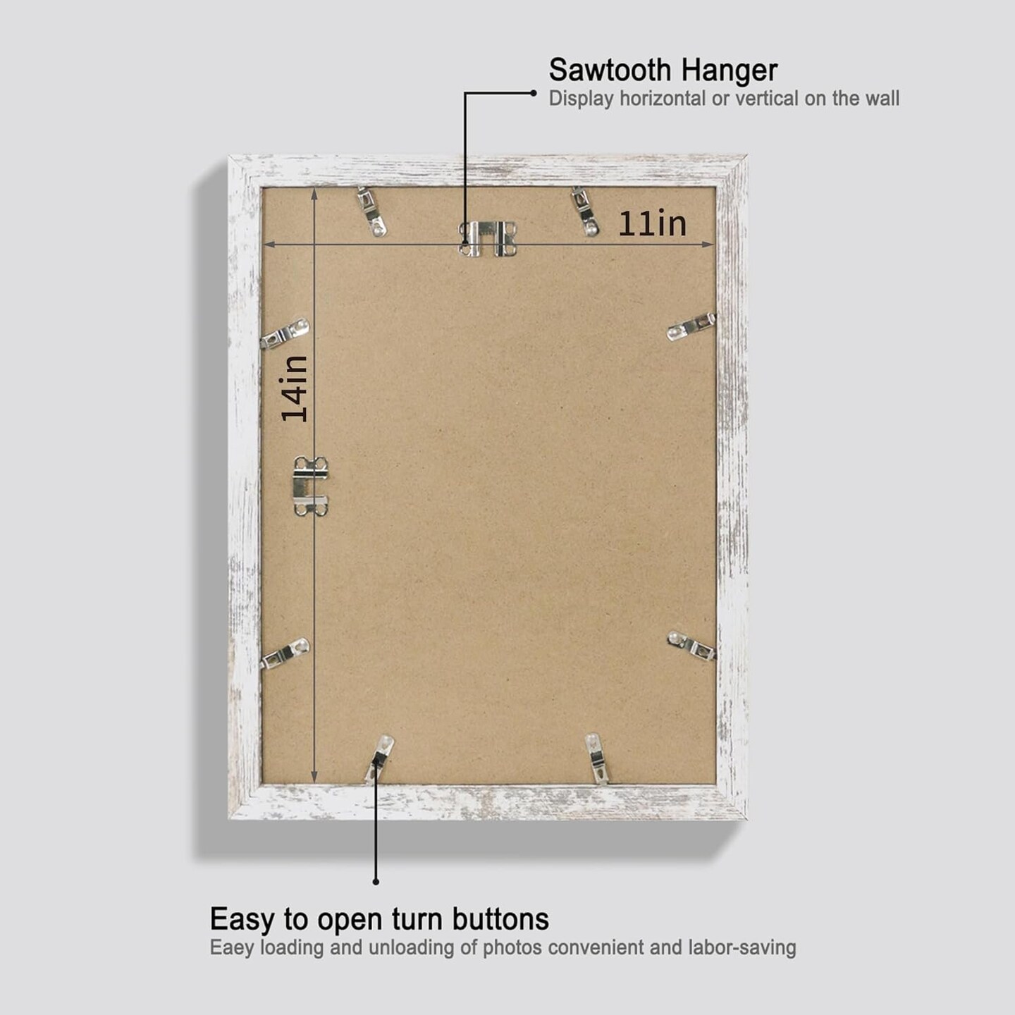 11x14 Picture Frame Set of 4, Made of Glass and Multicolour Wooden Frame, Display 8x10 Pictures with Mat or 11 x 14 Posters without Mat for Wall Mounting, Gallery Photo Frames