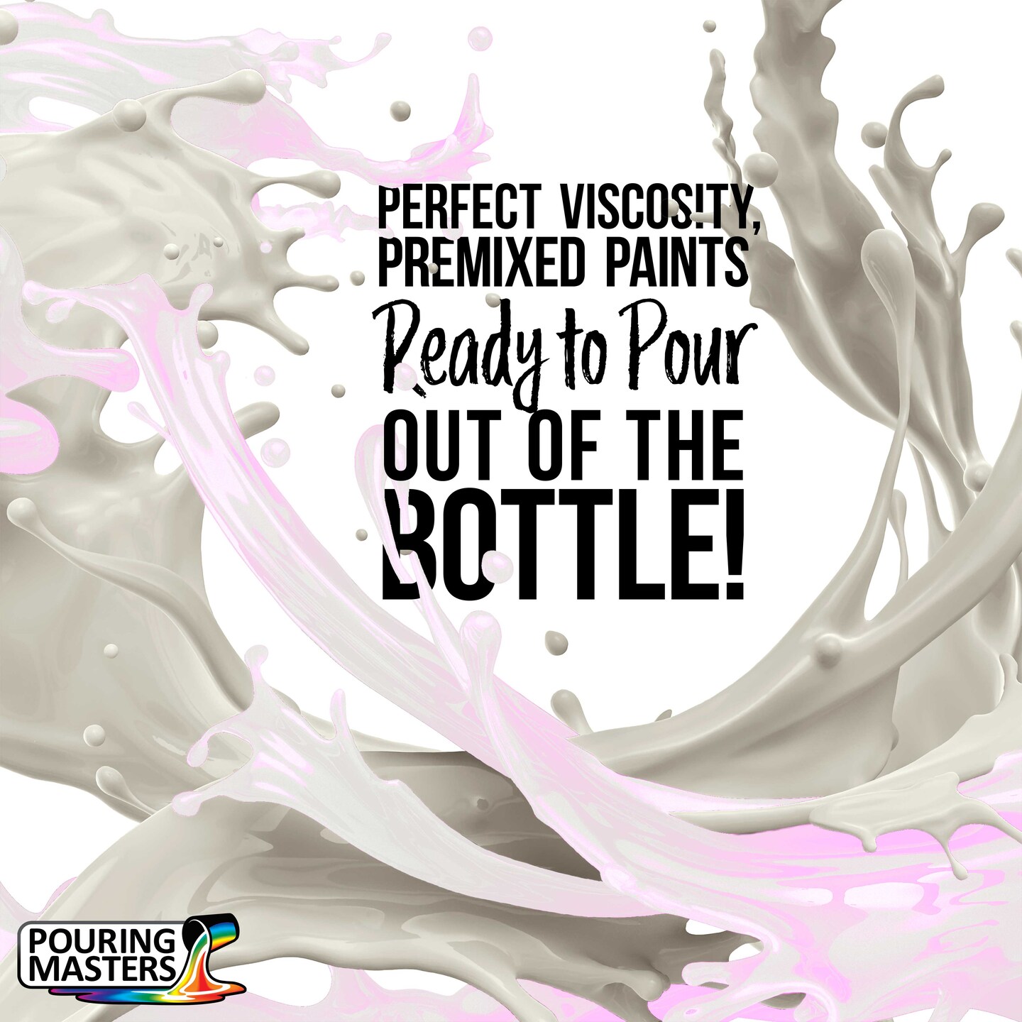 Pouring Masters Violet Interference Pearl Special Effects Acrylic Pouring Paint - Premium 8-Ounce Pre-Mixed Fluid Acrylic Paint - Fluid Art Supplies for Canvas, Wood, Paper, Tile &#x26; Rocks