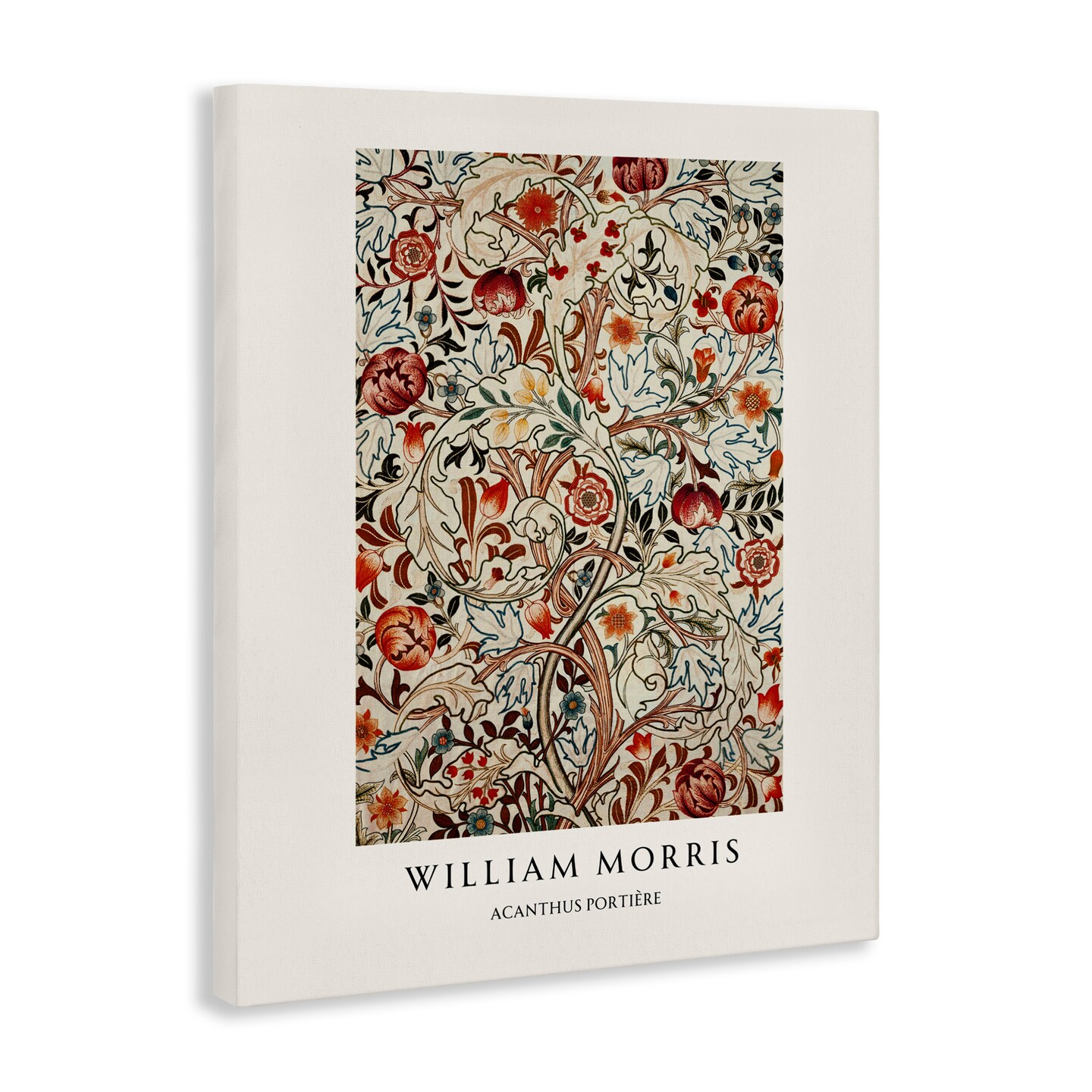 Stupell Industries William Morris Red Dotted Flowers Canvas Wall Art, design by Vintage Hustle