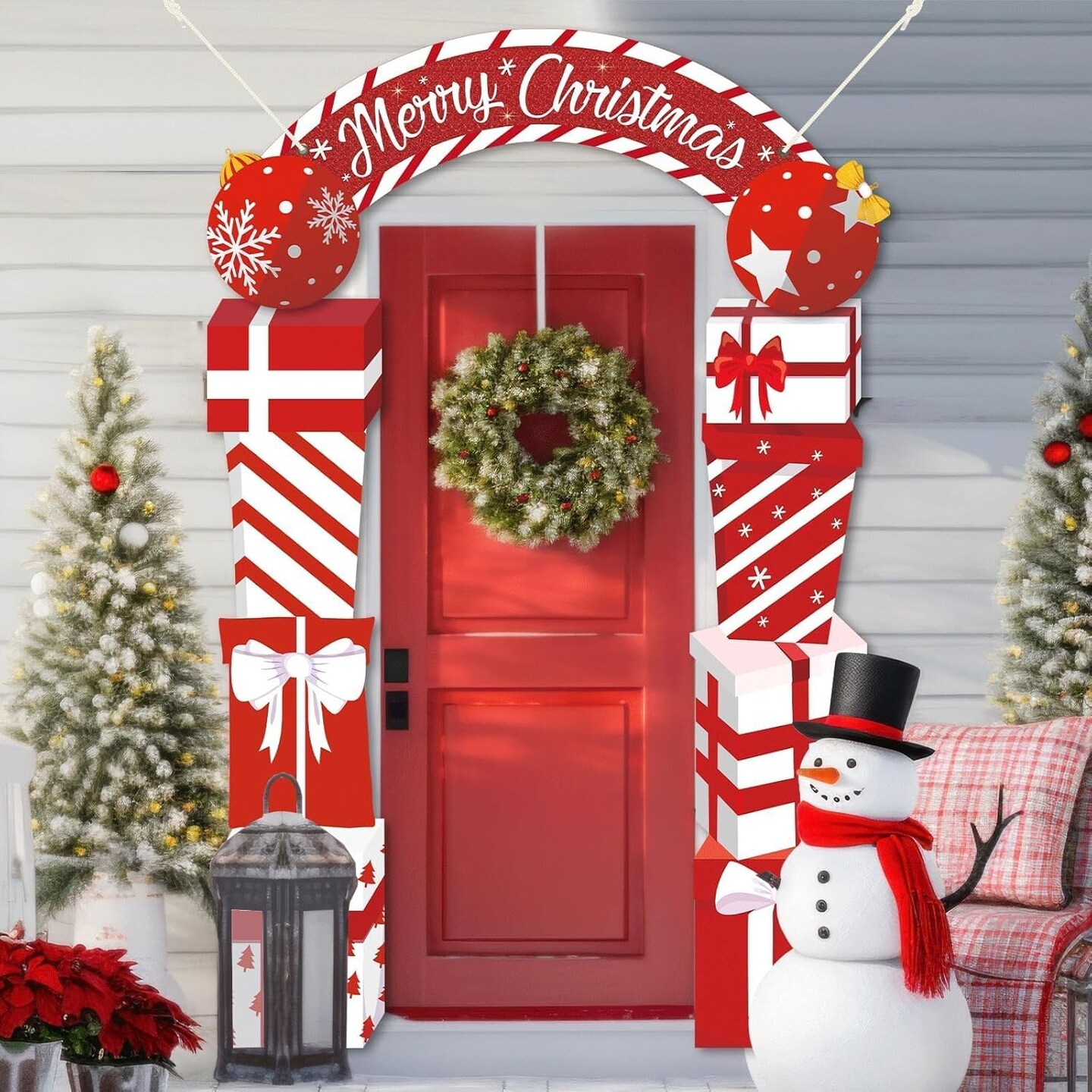 3 Pcs Merry Christmas Door Banner Decoration - 11.02"L x 10.63"W