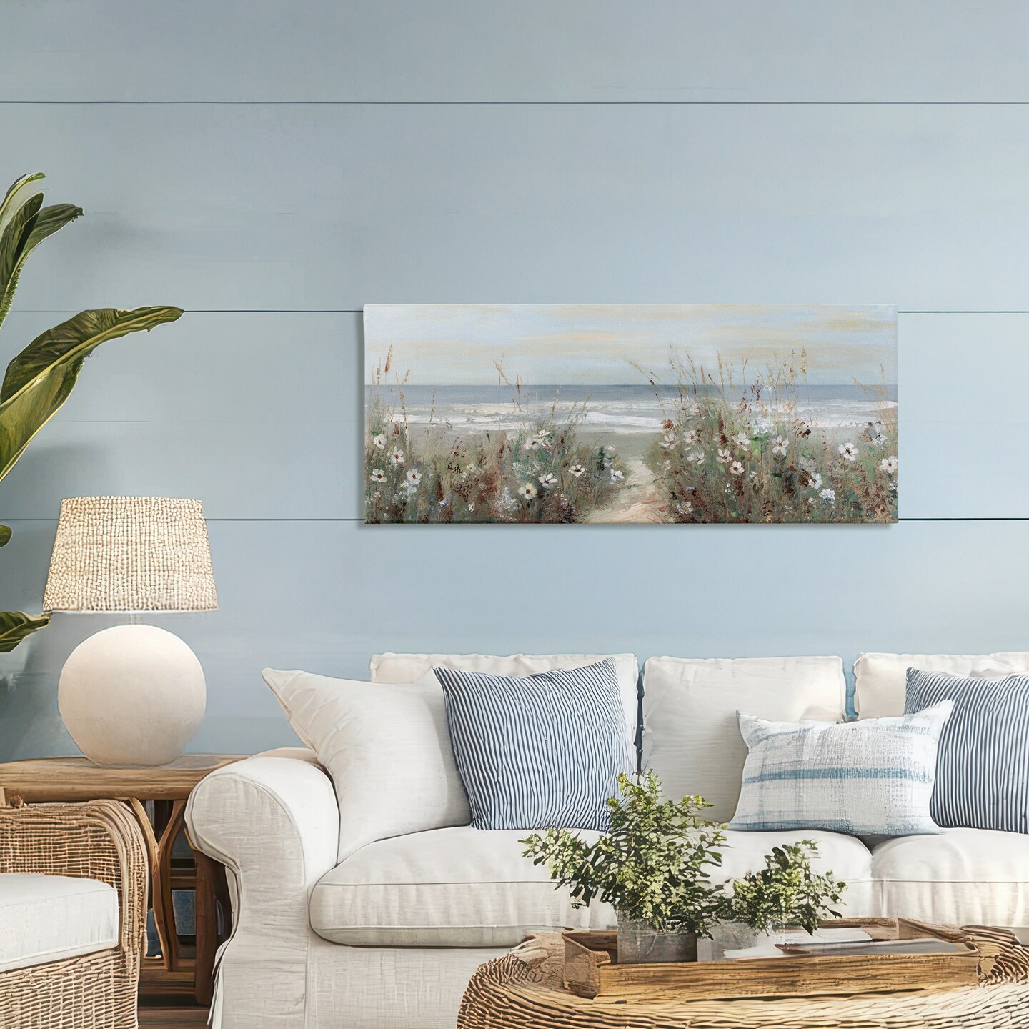Stupell Industries Wildflower Coastline Beach Path Canvas Wall Art, design by Sally Swatland