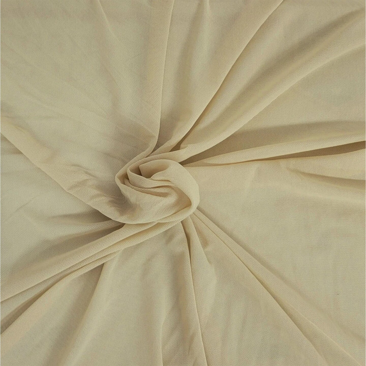 1 Yard Beige Nylon Spandex Mesh Knit Fabric Soft Stretch Material For Costumes And Lingerie