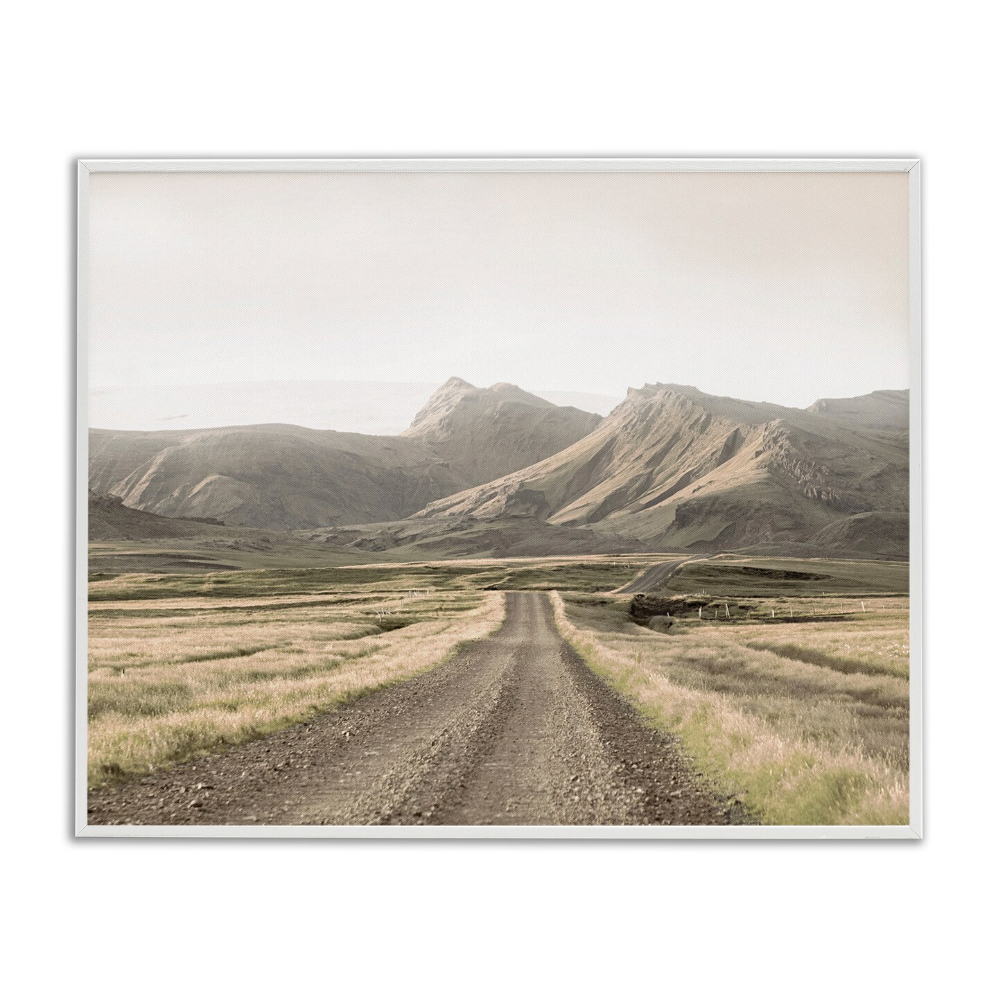 Stupell Industries Misty Mountain Road View Black Framed Giclee Art, design by Leah Straatsma