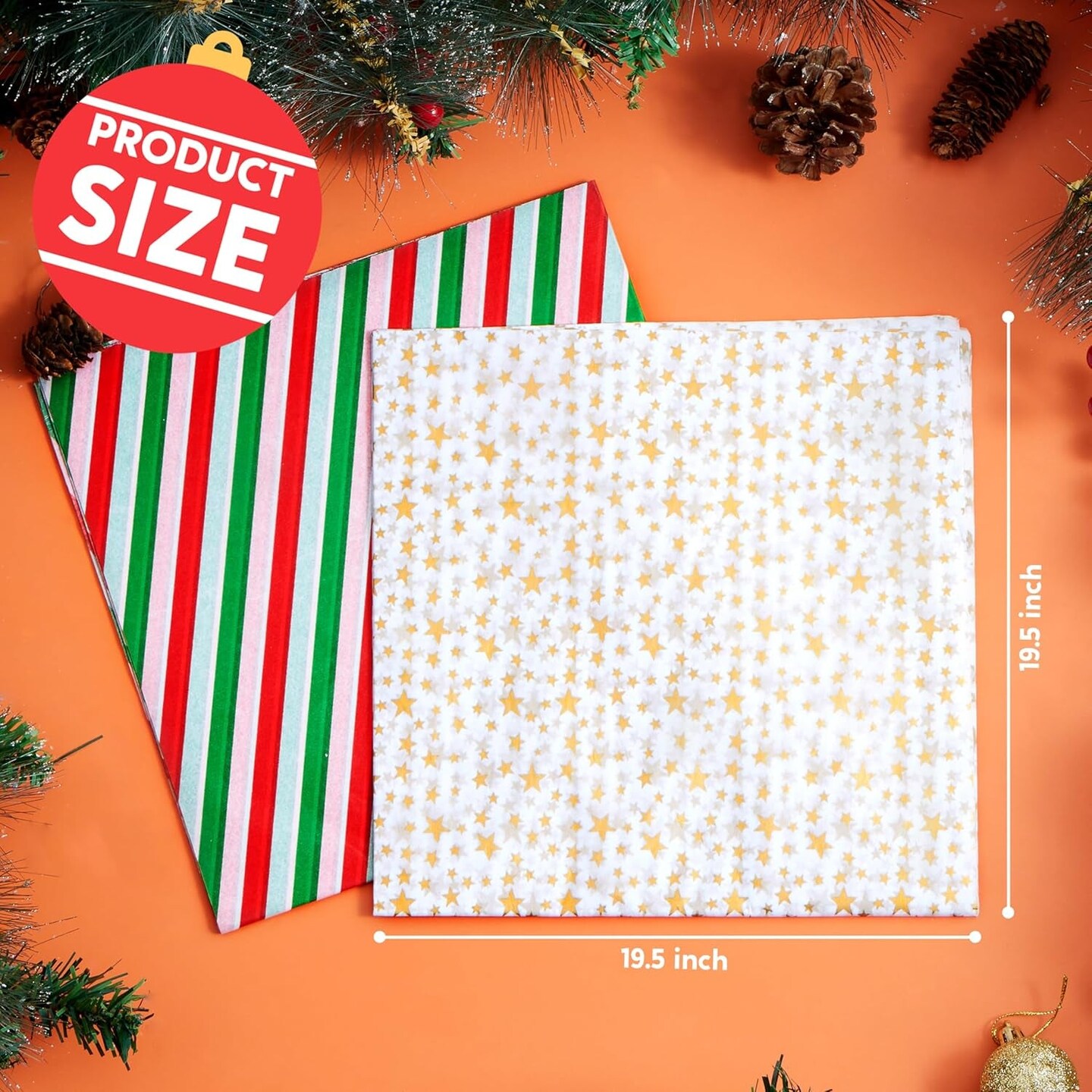 150 Sheets Christmas Tissue Paper Assorted Design; Easy and Fast Gift Wrapping Accessory Perfect for Present Boxes, Xmas Gift Wrapping Bags and Wine Bottles