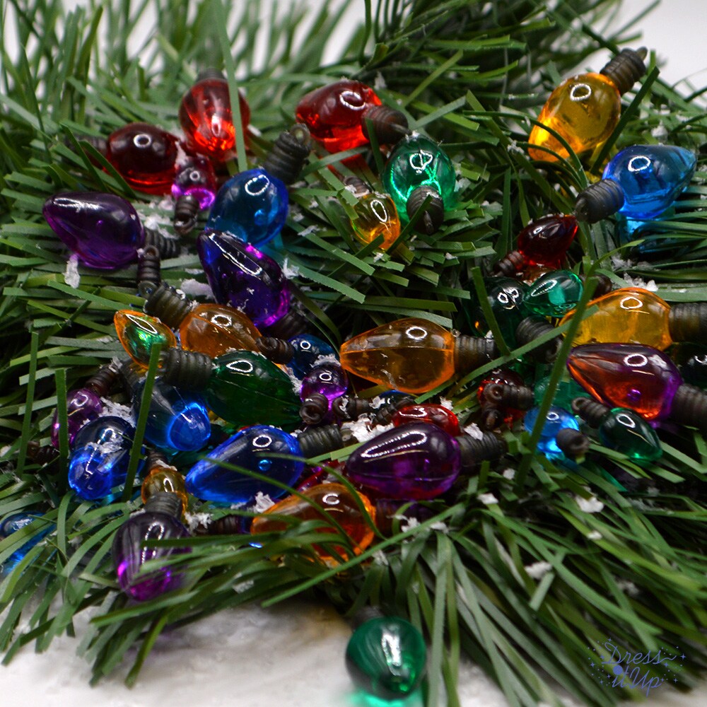 Dress It Up Buttons Old Fashioned Christmas Lights Super Value Pack, 40pcs+ Sewing Shank Embellishments