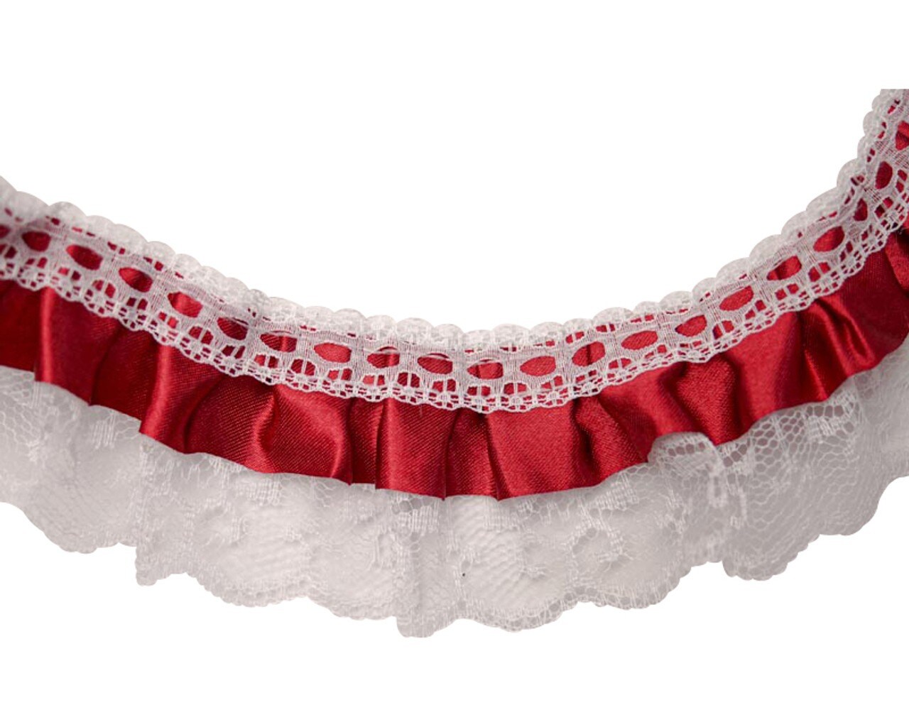 1&#x22; x 50 Yards Burgundy Ruffled Lace Trim