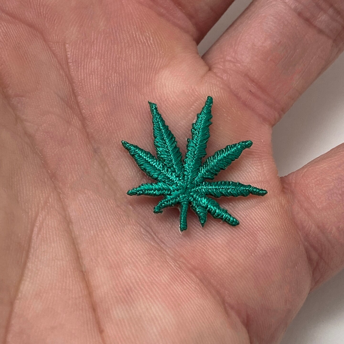 Set of 3, 1" - Pot Leaf, Cannabis, Marijuana, Embroidered, Iron on Patch