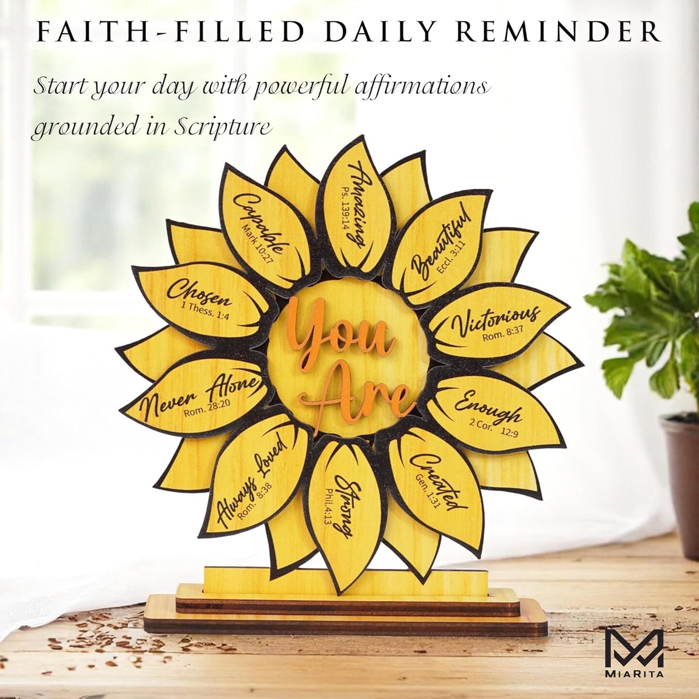 God Says You Are 2-Layer Wood Plaque, Christian Gifts for Women Birthday