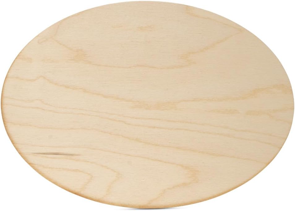 Wooden Oval Cutout 8.5 x 12 Inch