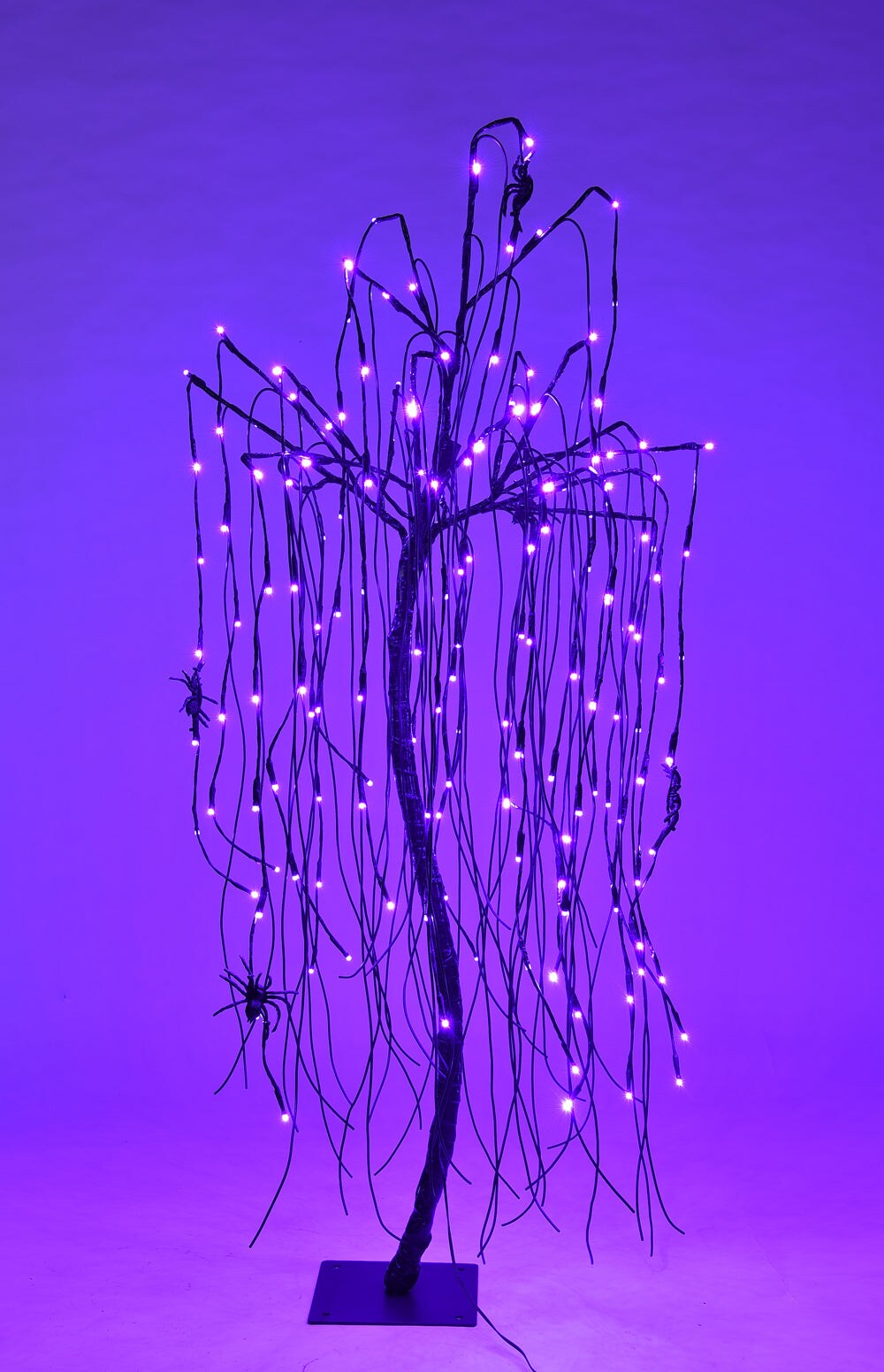 4' Halloween Willow Tree Purple LEDs