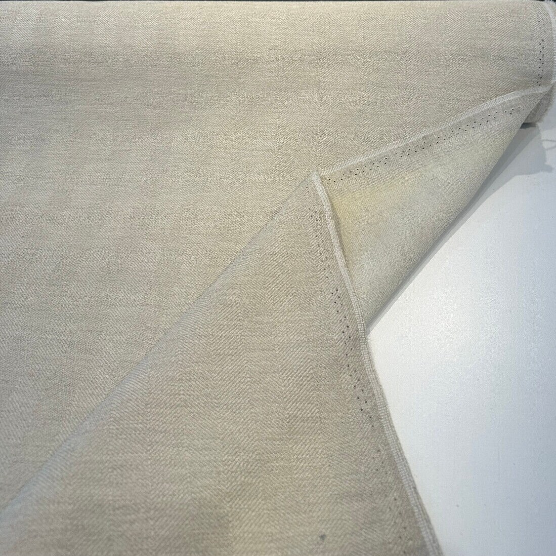 1 Yard Herringbone Flip Flop Linen Upholstery Fabric 59 inches width