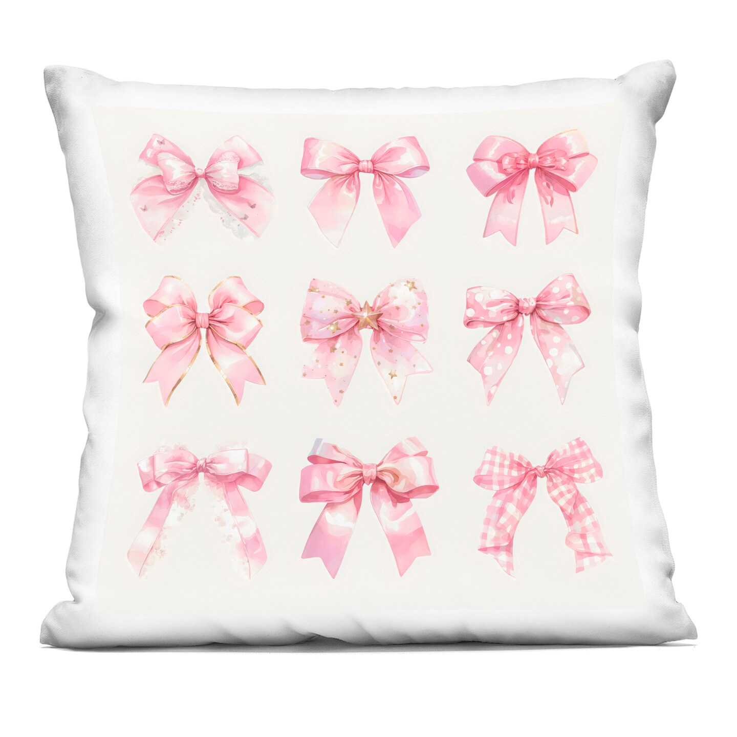 Stupell Industries Ribbon Bow Styles Grouping Decorative Printed Throw Pillow design by Creative Studio, 18 x 7 x 18