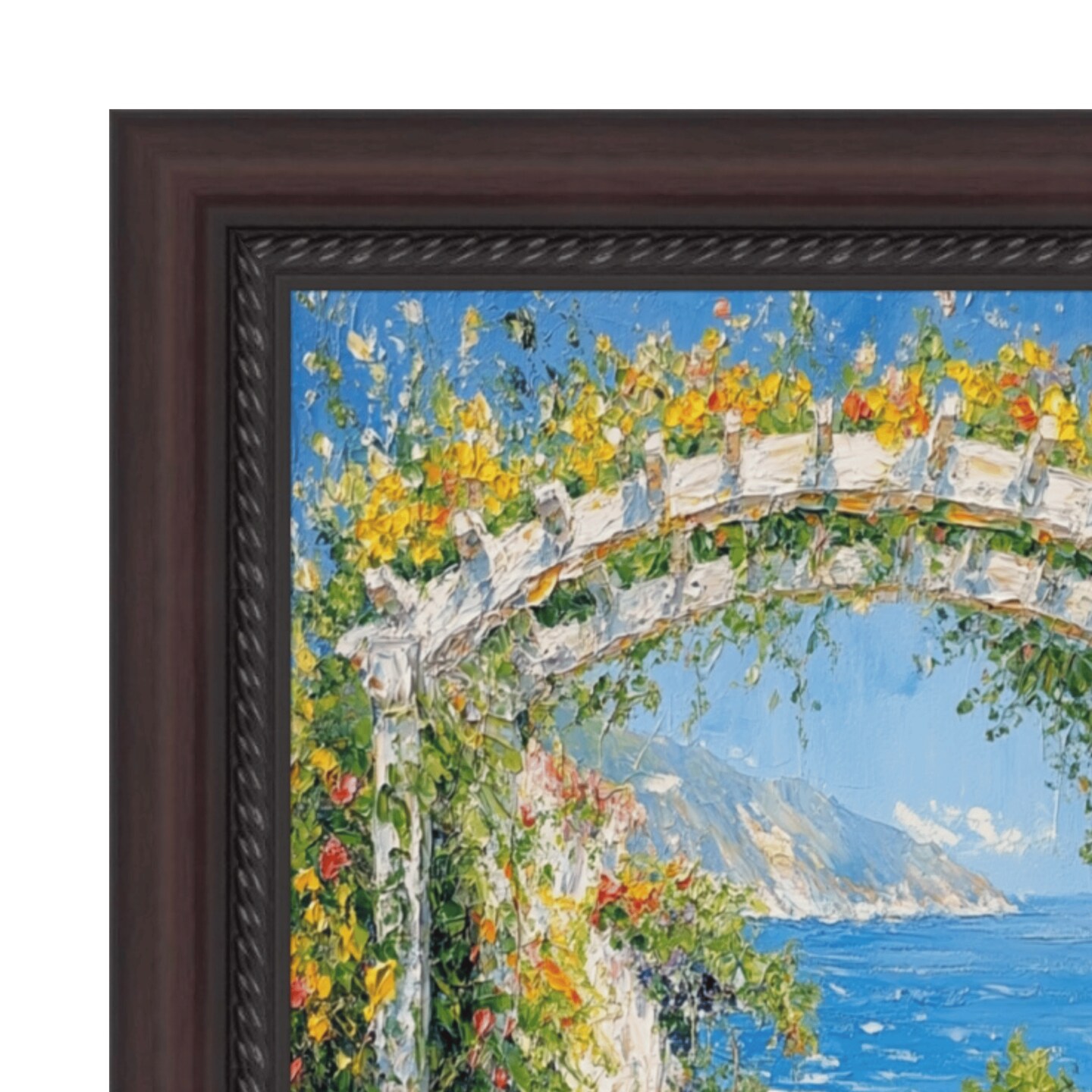 Traditional Diploma Mahogany Rope Picture Frame 13x19 frame
