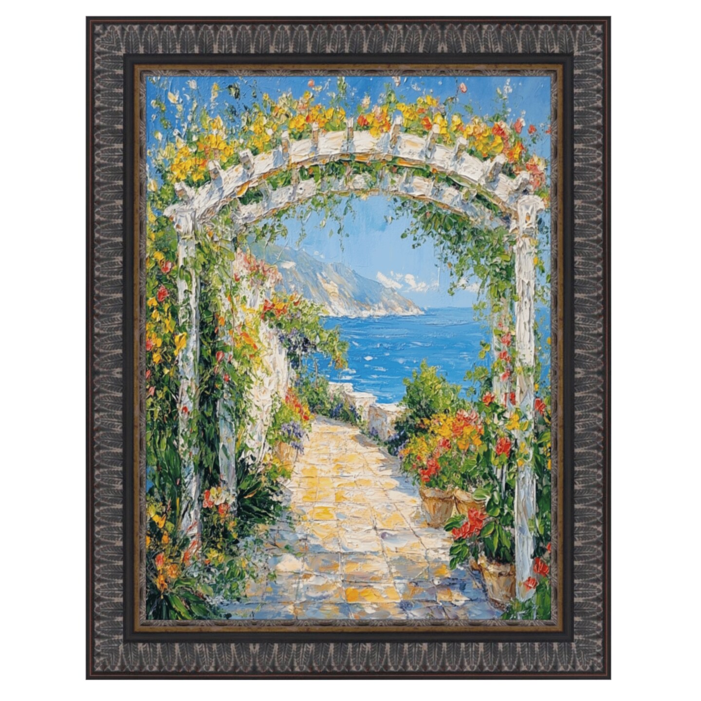 Wheat Leaf Ebony Gold Picture Frame 25x25 frame, Size: 25x25 Frame