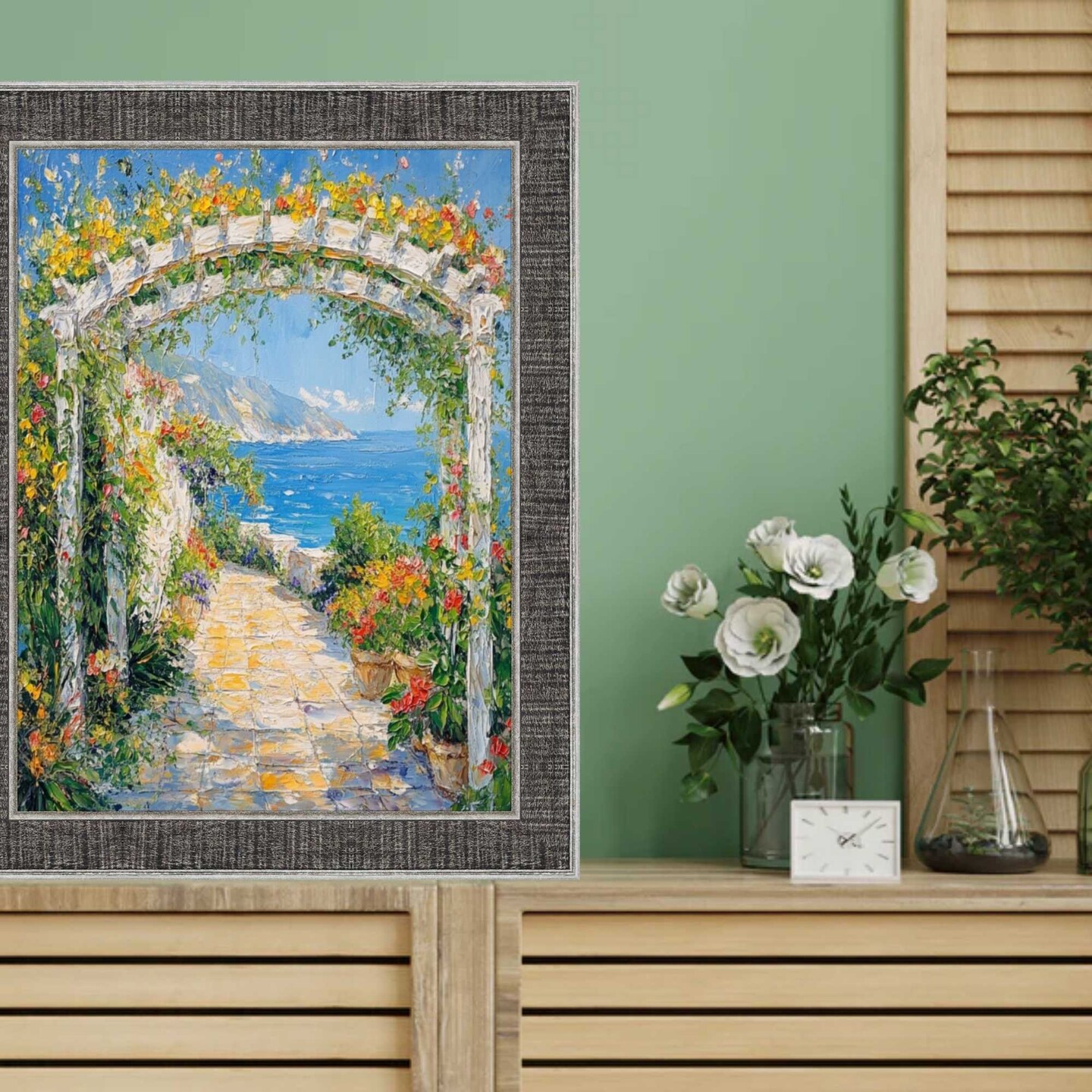 Rustic Wood Black Silver Picture Frame 20x24 frame