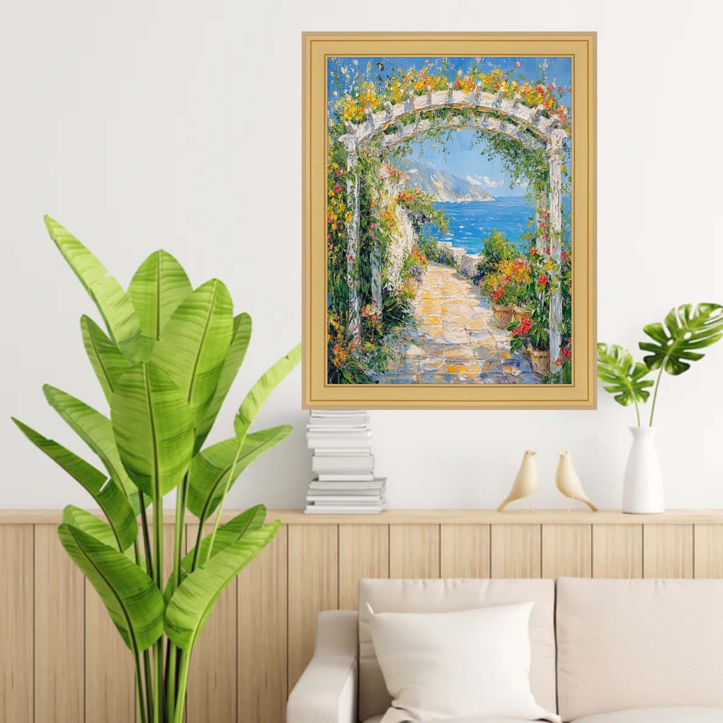 Modern Bright Gold Metal Picture Frame 8.5x11 frame