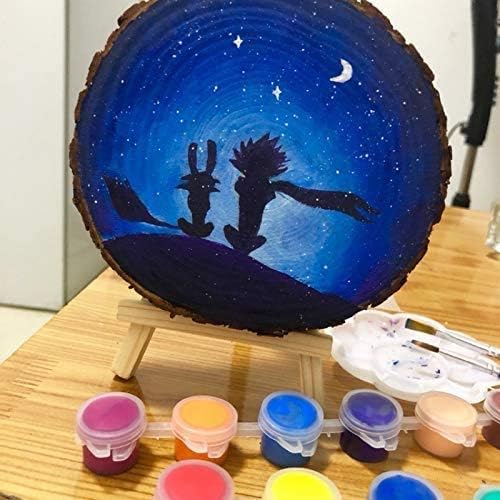 Unfinished Natural with Tree Bark Wood Slices 10 Pcs