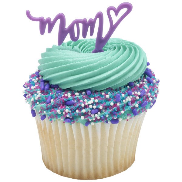 Mom DecoPics® Pack of 6 - Decor Pics for Cakes, Cupcakes, Cocktails