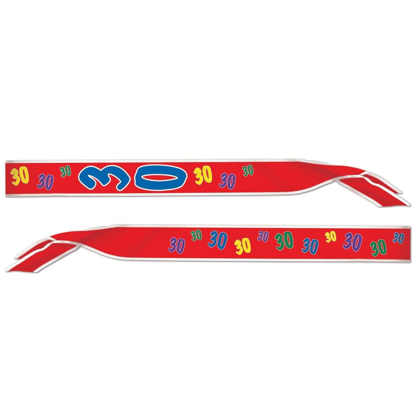 6 Pack Beistle 30th Birthday Party Satin Sash