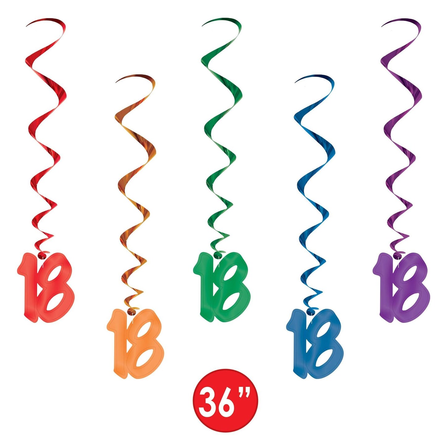 30 Piece Beistle 18th Birthday Party Whirls