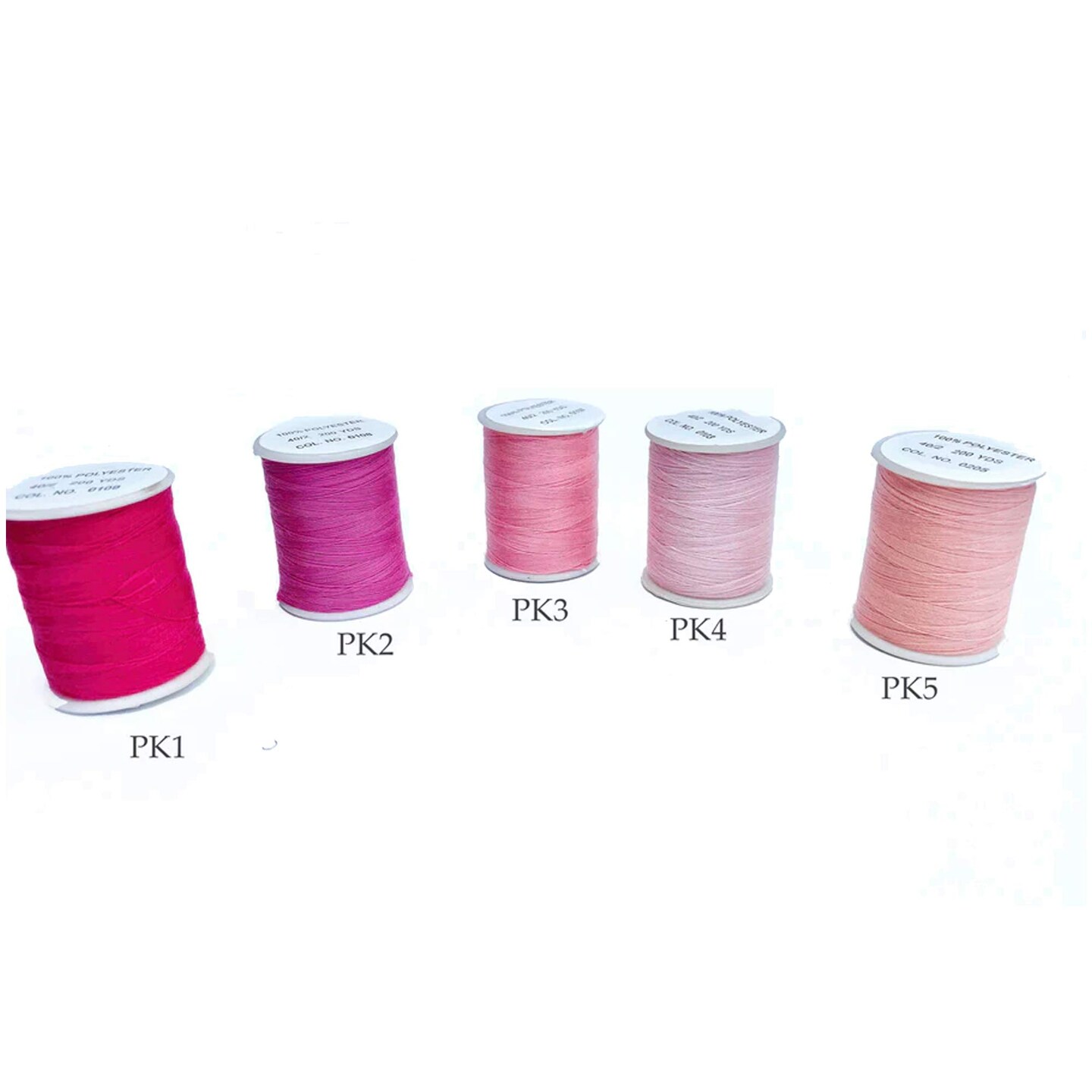 200 Yards Pink Polyester Thread Small Spool for Sewing and Craft Projects