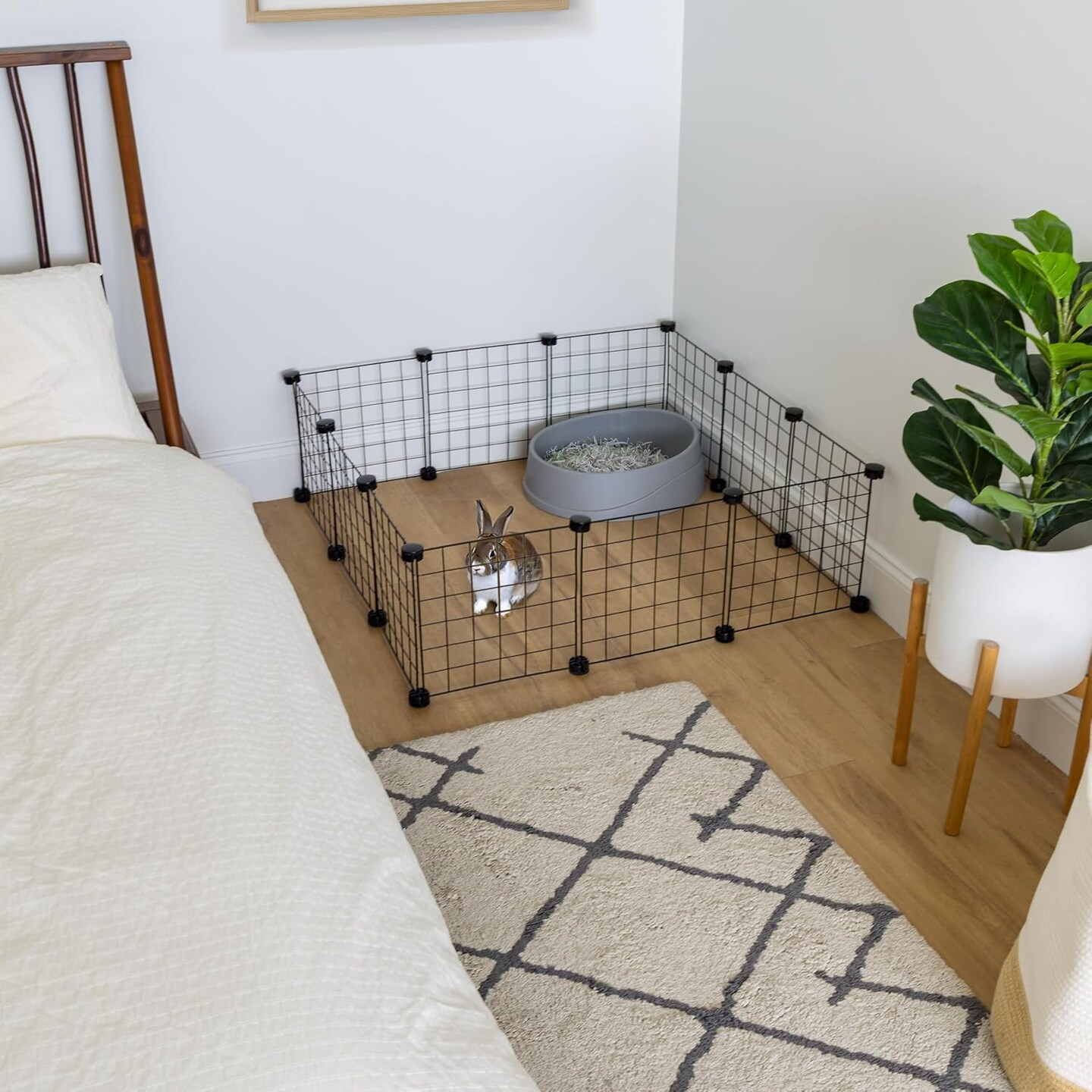 IRIS USA 6-Cube Modular Wire Cube Storage Organizer, Adjustable & Expandable Metal Shelving, Stackable Wire Grid, 60 lb Capacity, Black