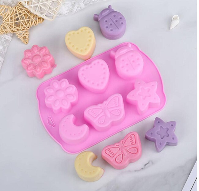 Star Butterfly Moon Beetle Heart Flower Silicone Mold