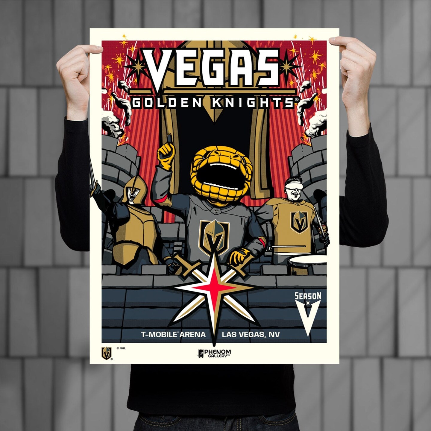 Phenom Gallery Vegas Golden Knights 5th Anniversary Fan Appreciation Print Serigraph