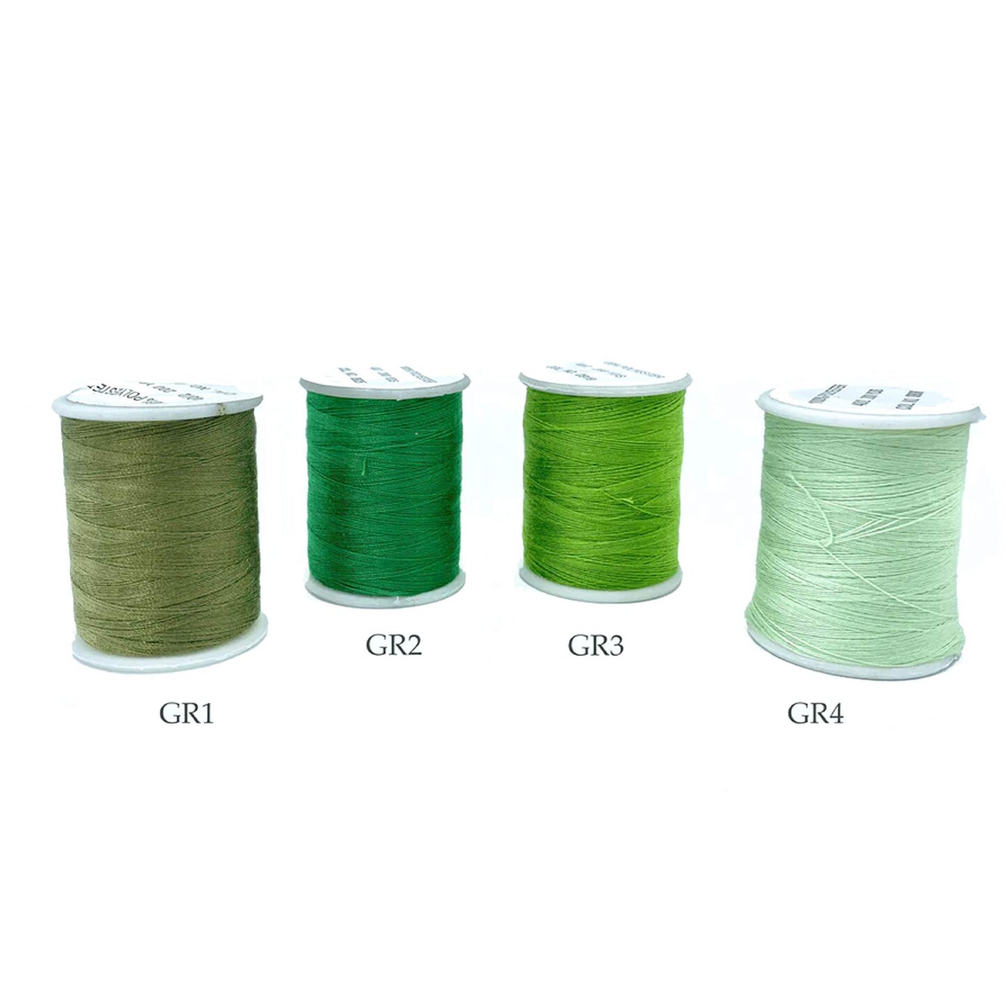200 Yards Green Tone Polyester Thread Small Size for Sewing and Crafting