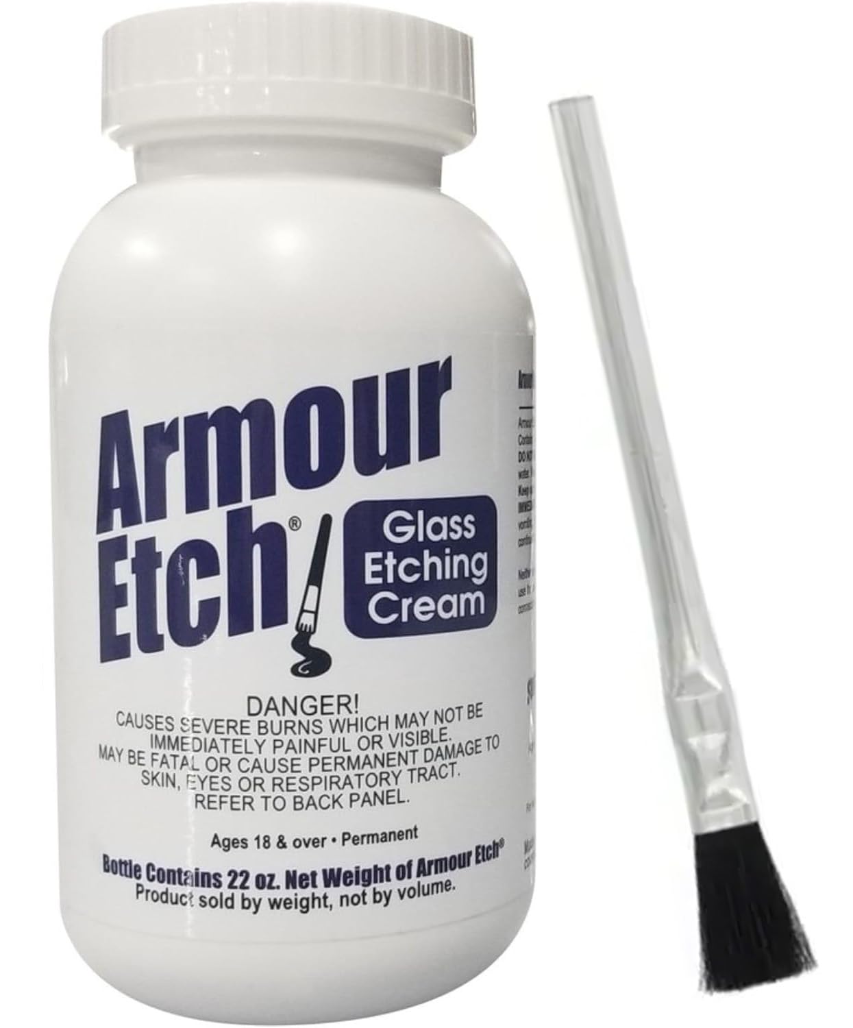 22 oz. Armour Etch Glass Etching Cream with Application Brush