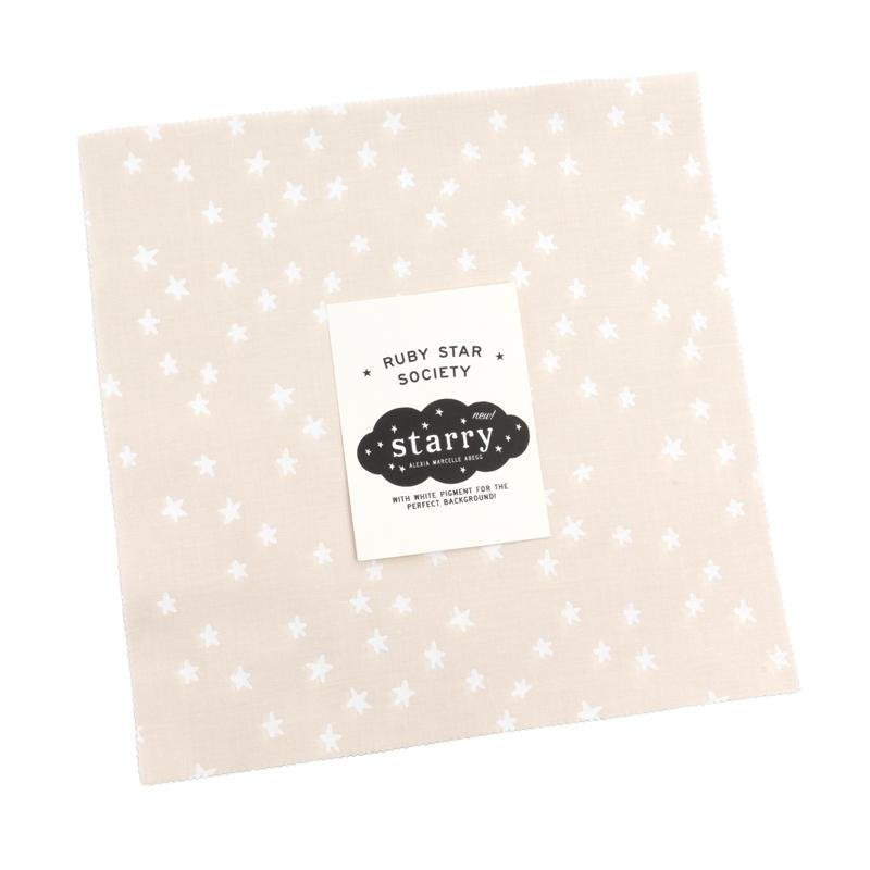 Starry 10" Square Pack (Layer Cake) in White Natural by Ruby Star Society (RS4109LC65)
