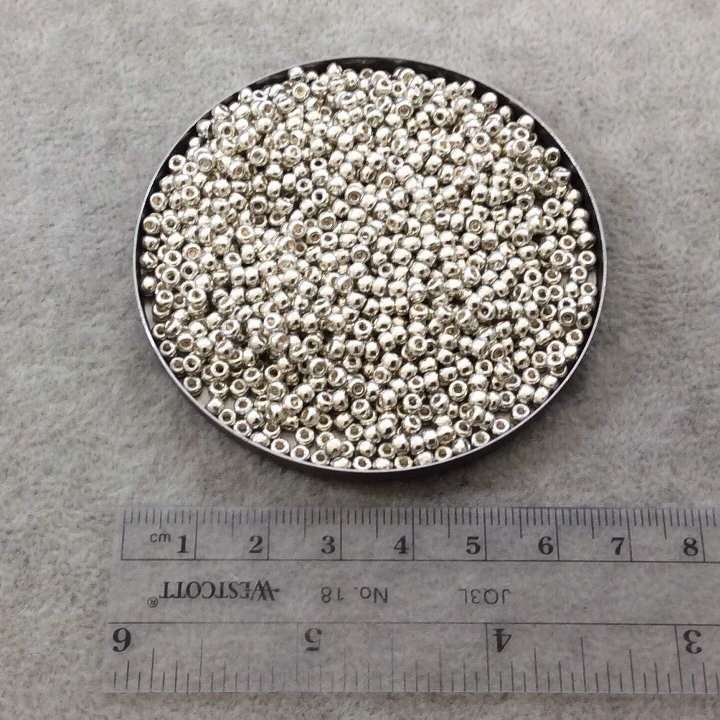 Miyuki Round Seed Bead Size 8/0 22g-tube Galvanized Silver