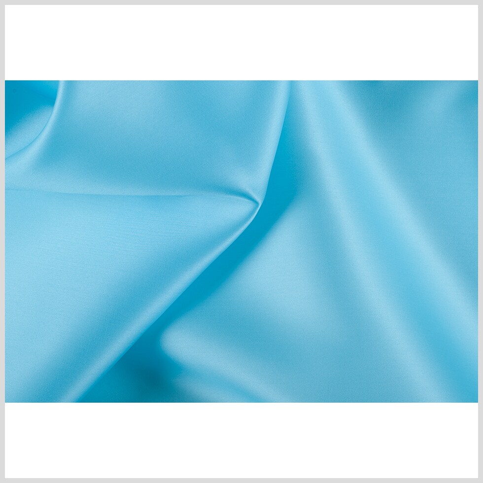 1 Yard Silk Satin-Face Organza Fabric Angel Blue Premium Solid Couture Evening Wear 54&#x22; Width