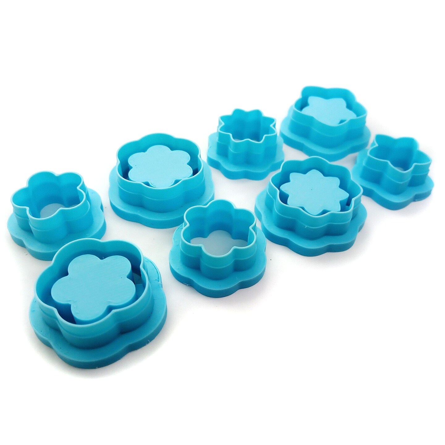 Small Flowers Clay Cutter Set, 8 pc, Outlines with Centers, Adorabilities