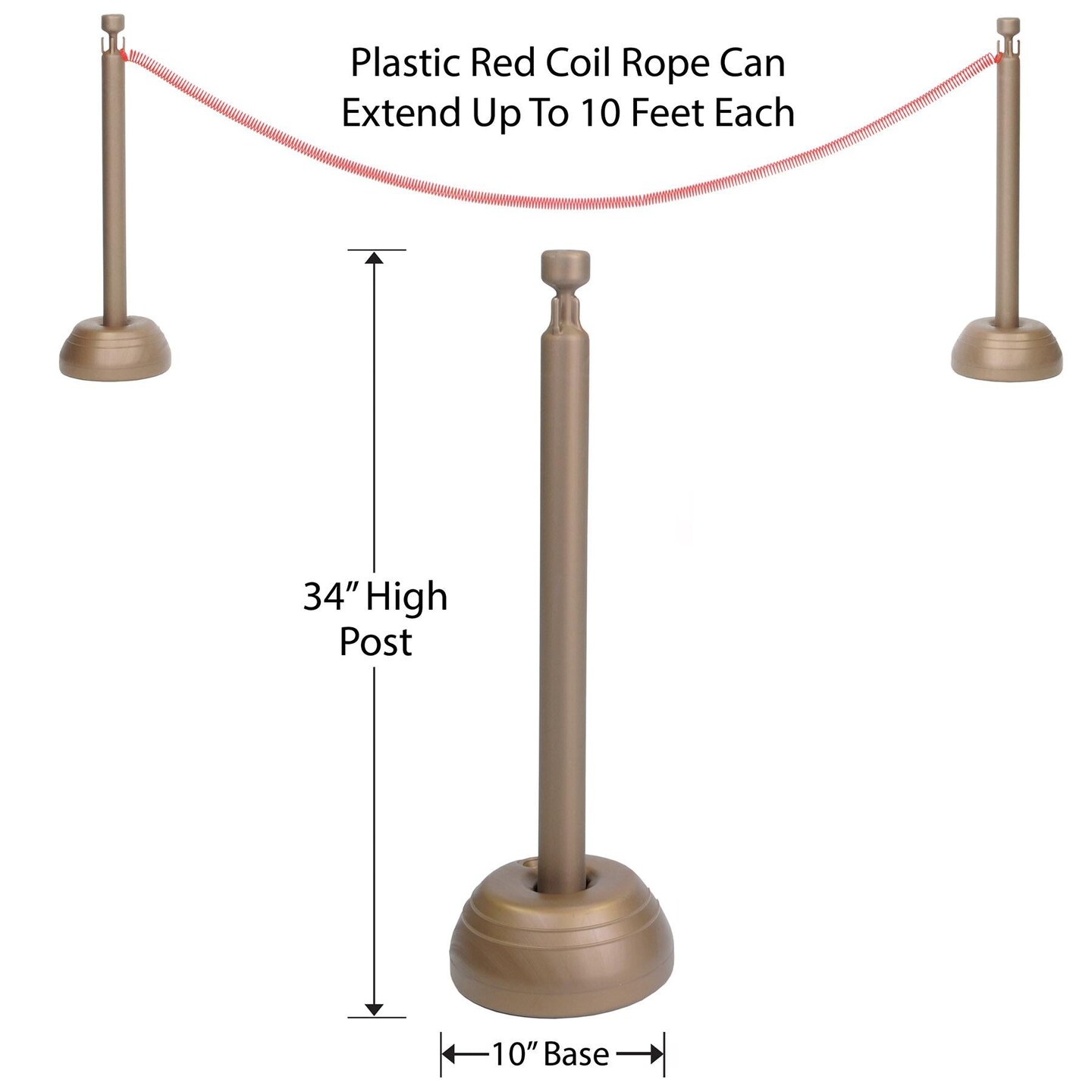 Beistle Red Rope Stanchion Party Set