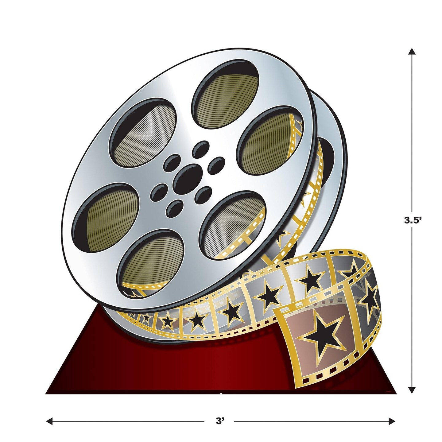 Beistle Red Carpet Movie Reel Party Stand-Up Decoration