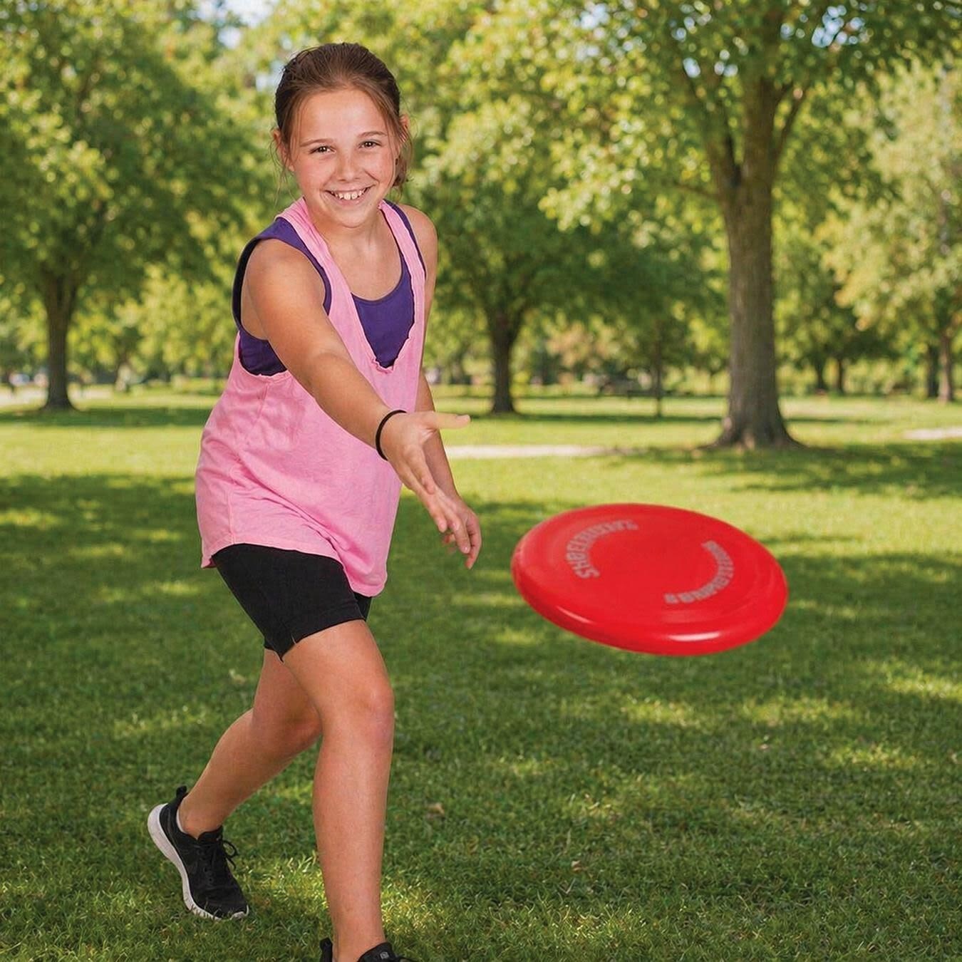 S&S Worldwide Competition 10" Flying Disc Set. 10" Diameter Flying Discs Weigh about 120 Grams Each. Durable and Economical. Great for Catch, Ultimate Frisbee and More. 6 Color Set.