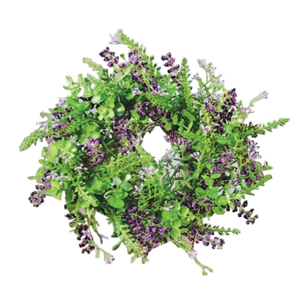 Eucalyptus Lavender Berry Ring 12 Inch Artificial Floral Wreath Purple Decor Set of 3