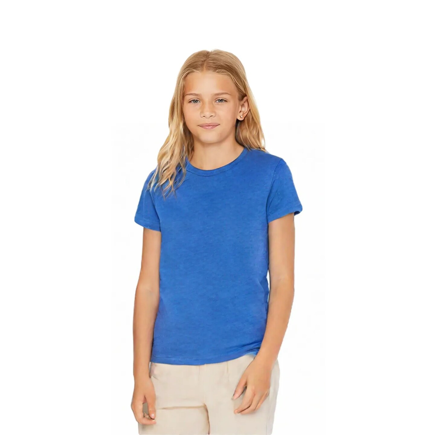 BELLA+CANVAS Slim Fit Youth Crew Neck Triblend Tee for Casual Wear, School Outfit & Everyday Comfort Kids Shirt