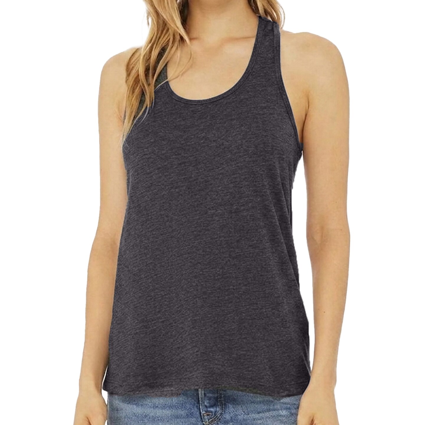 BELLA + CANVAS Women's Jersey Racerback Tank, Gym Workout Casual Tank Top