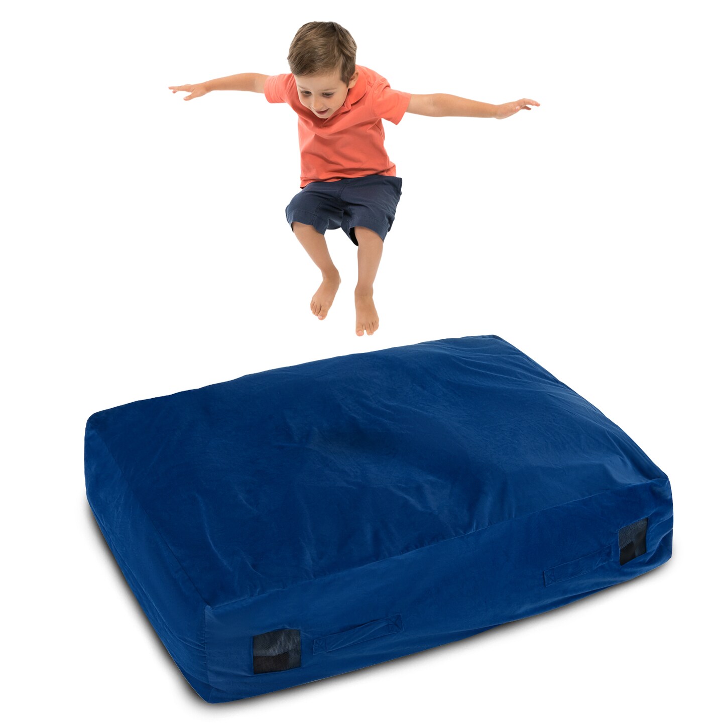 Foam Sensory Play Mat with Carry Handles, Non Slip Bottom, Tactile Crash Pad for Jumping, Rolling, Relaxing in Playroom, Therapy and Home
