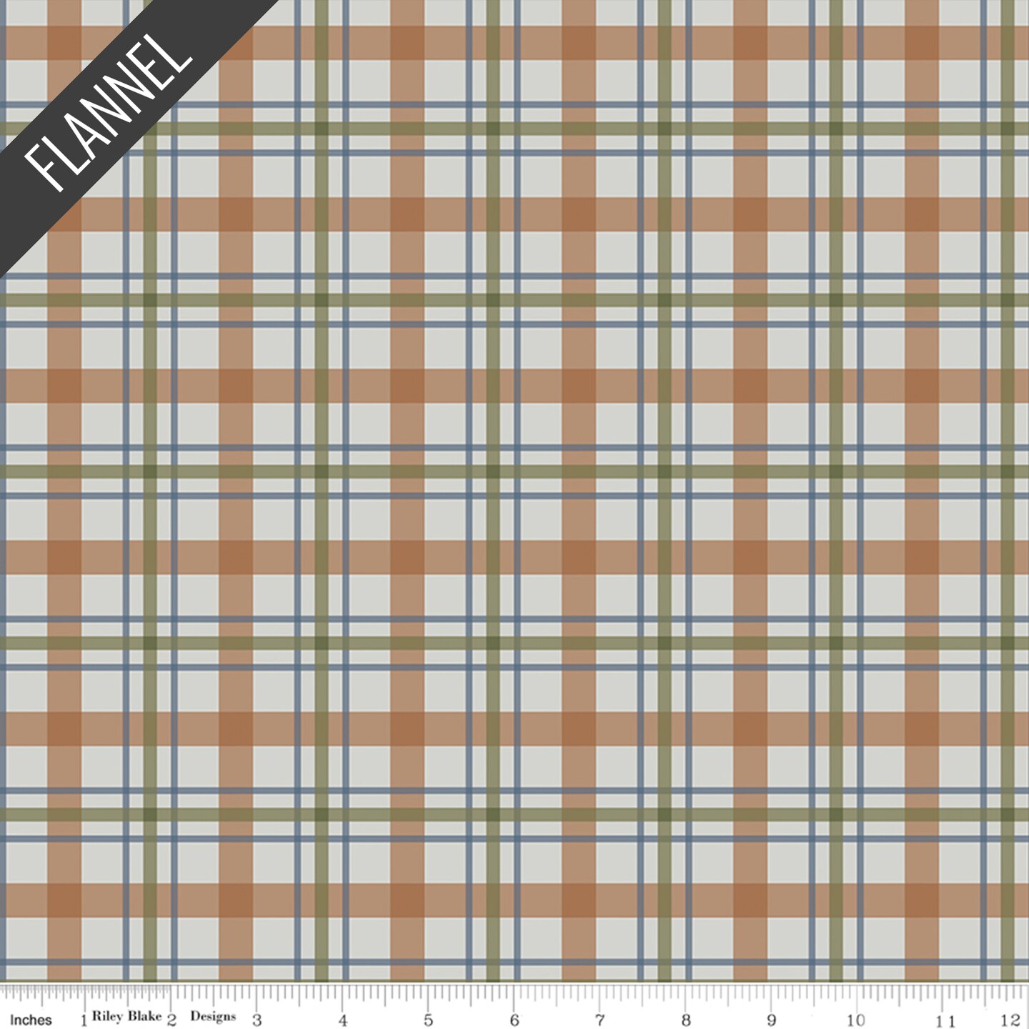 Cretaceous Plaid Flannel in Gray (f17506-gray) | Designer Flannel | Riley Blake Designs | Riley Blake