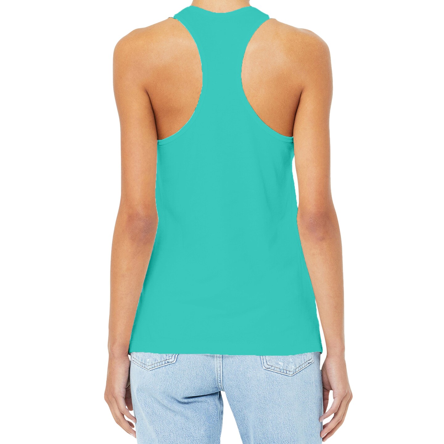 BELLA + CANVAS Women's Jersey Racerback Tank, Gym Workout Casual Tank Top