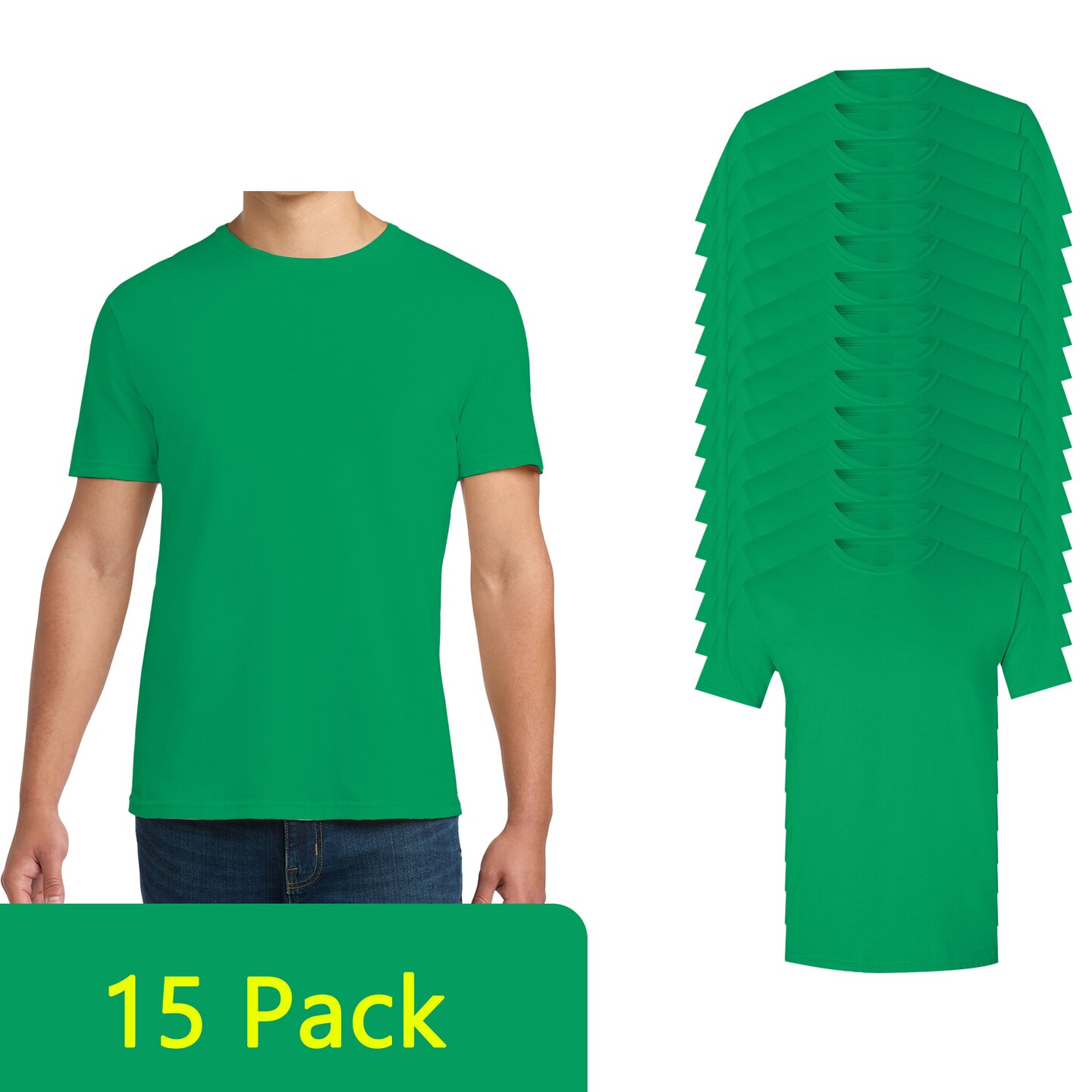 Gildan Softstyle Irish Green Crewneck Multi Pack Tee Set for Custom Design & Creative Crafting