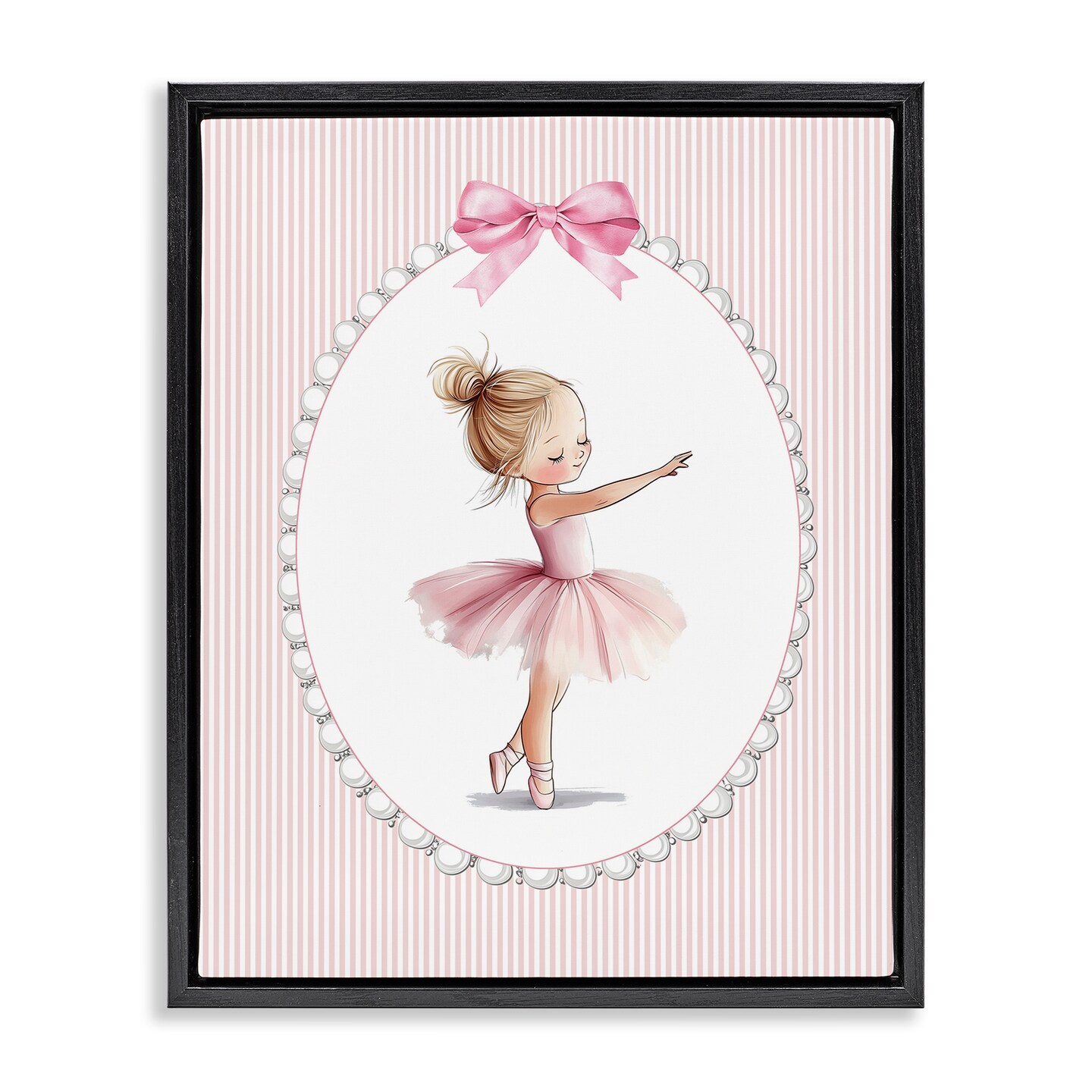 Stupell Industries Blush Pink Ballerina Floating Frame, design by Christine Simpson Art
