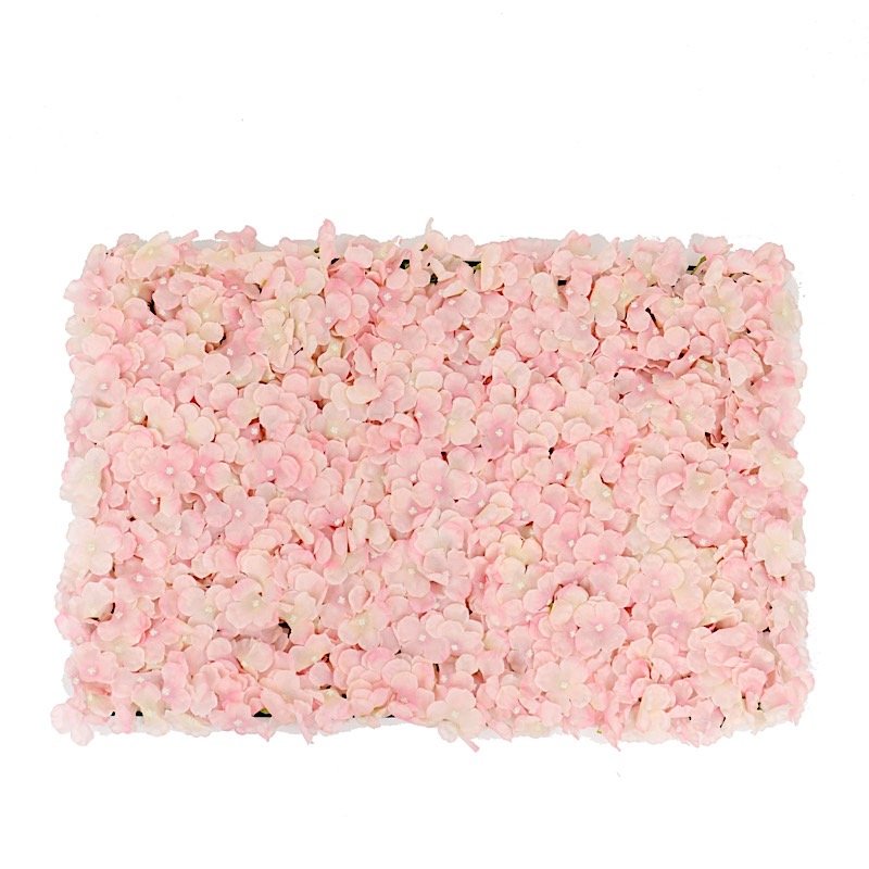 4PCS Silk Hydrangea Flower Wall Panel – UV Protected Artificial Floral Backdrop for Events & Décor (11 sq ft Coverage)