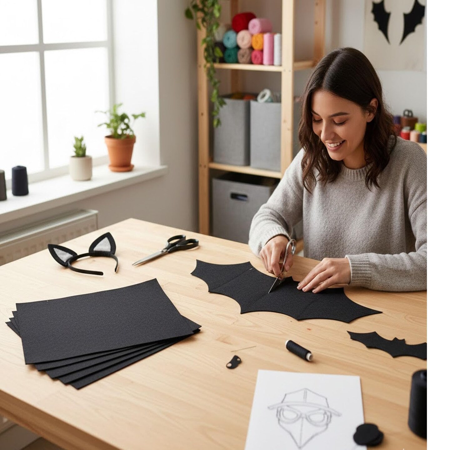 Black Felt Fabric Sheets - 6PCS Felt Squares - 8x12 1 Colors Soft Felt Squares, 1.5mm for Sewing, Patchwork, Decoration, Embroidering, Book, DIY Craft