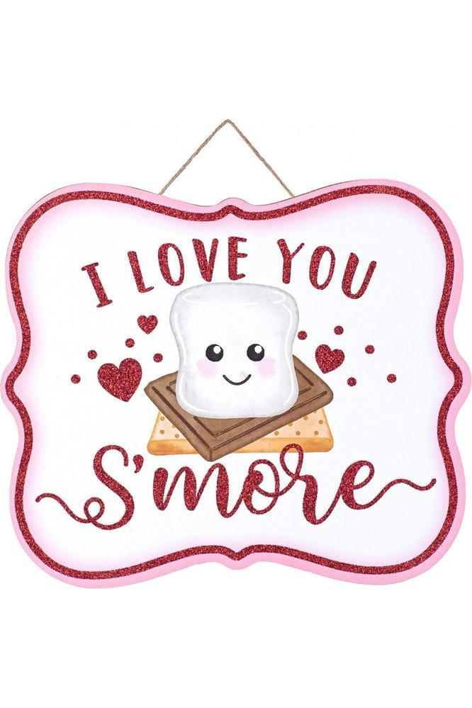 10&#x22; Wooden Sign: Glitter Love S&#x27;More