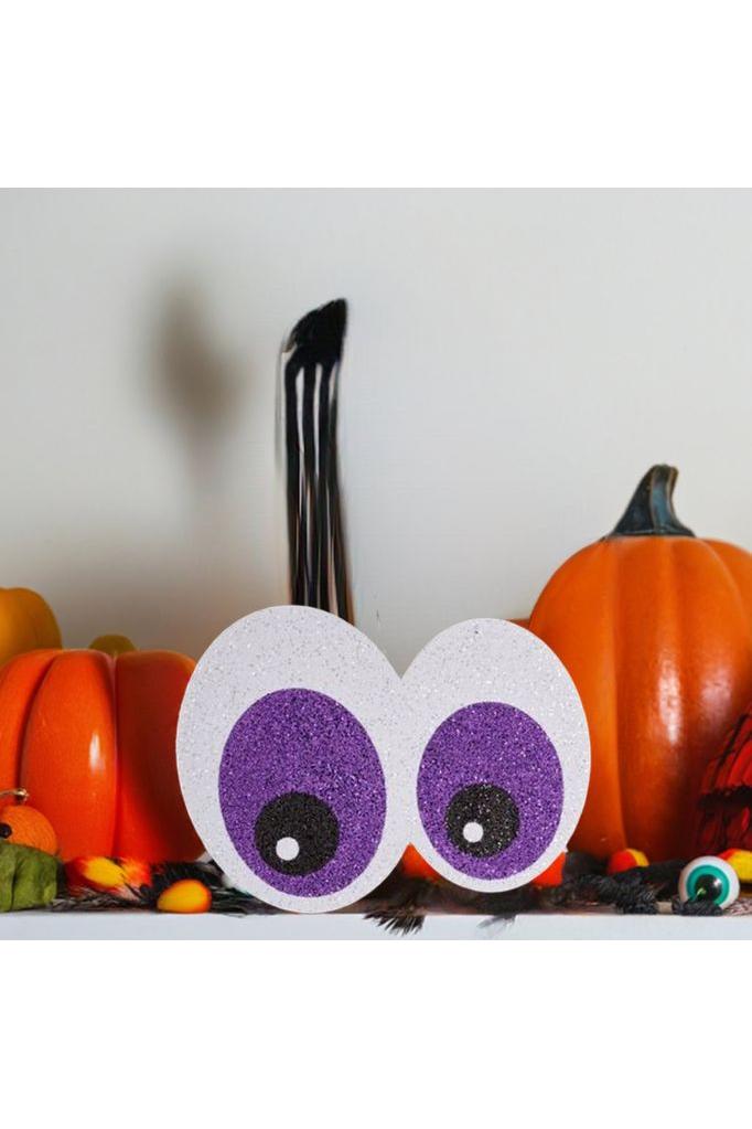 14&#x22; Glitter Eyeballs Ornament Hanger: Purple